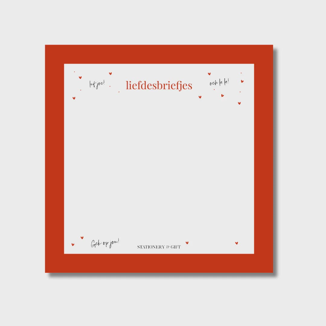 Notitieblok 'Liefdesbriefjes'