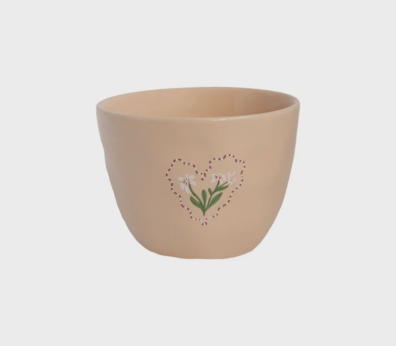 Grote Zandkleurige Kop Bloemen Hart