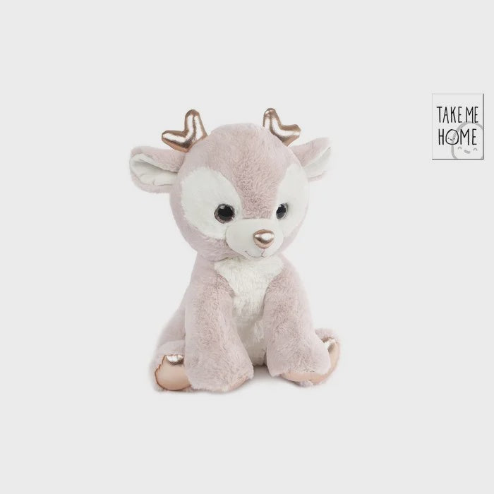 baby rendier pluche L roze