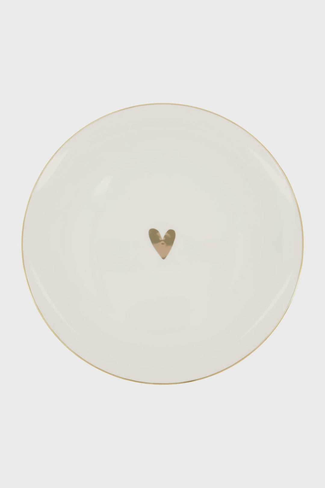 dinerbord hartje wit/goud wit / goud