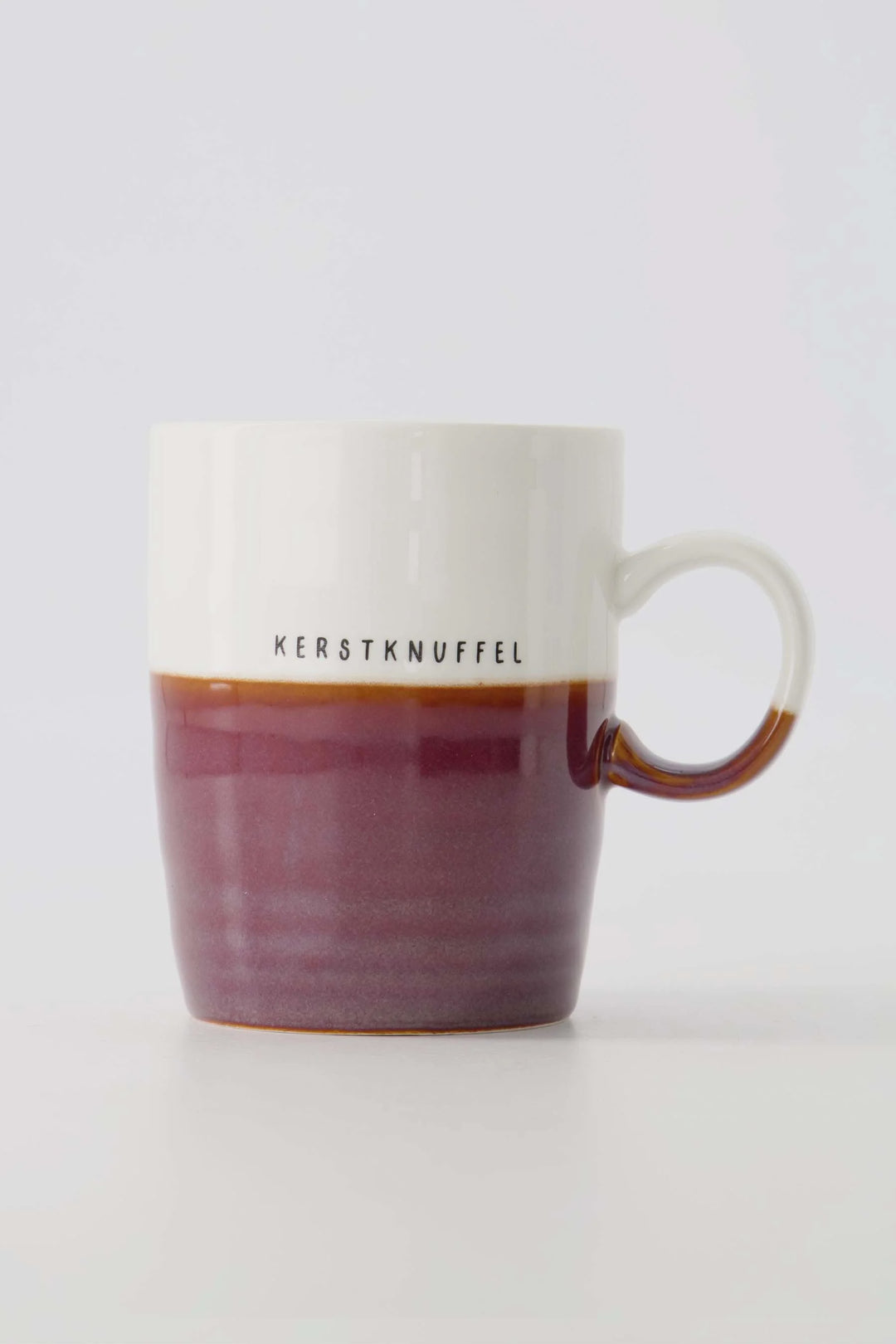 theemok kerstknuﬀel wit/donkerrood