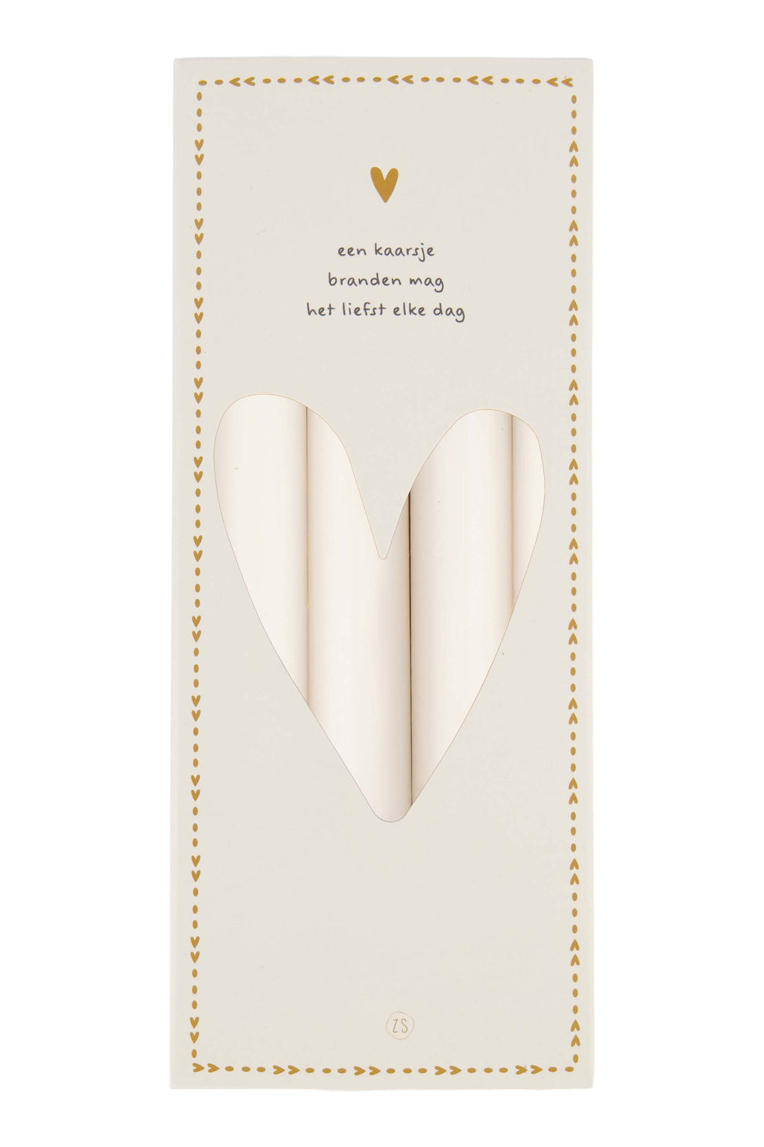 set van 4 rustieke kaarsen 20cm off white