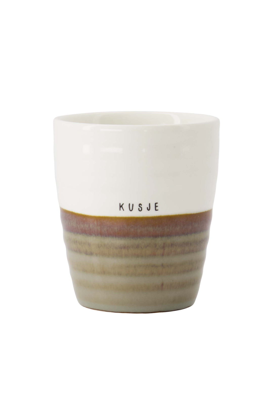 koﬃemok kusje grijsblauw/wit