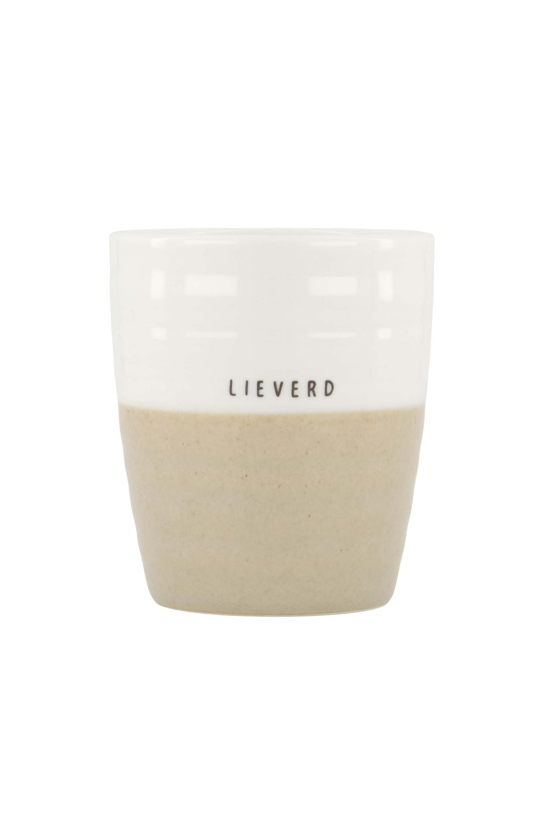 koﬃemok lieverd wit/zand