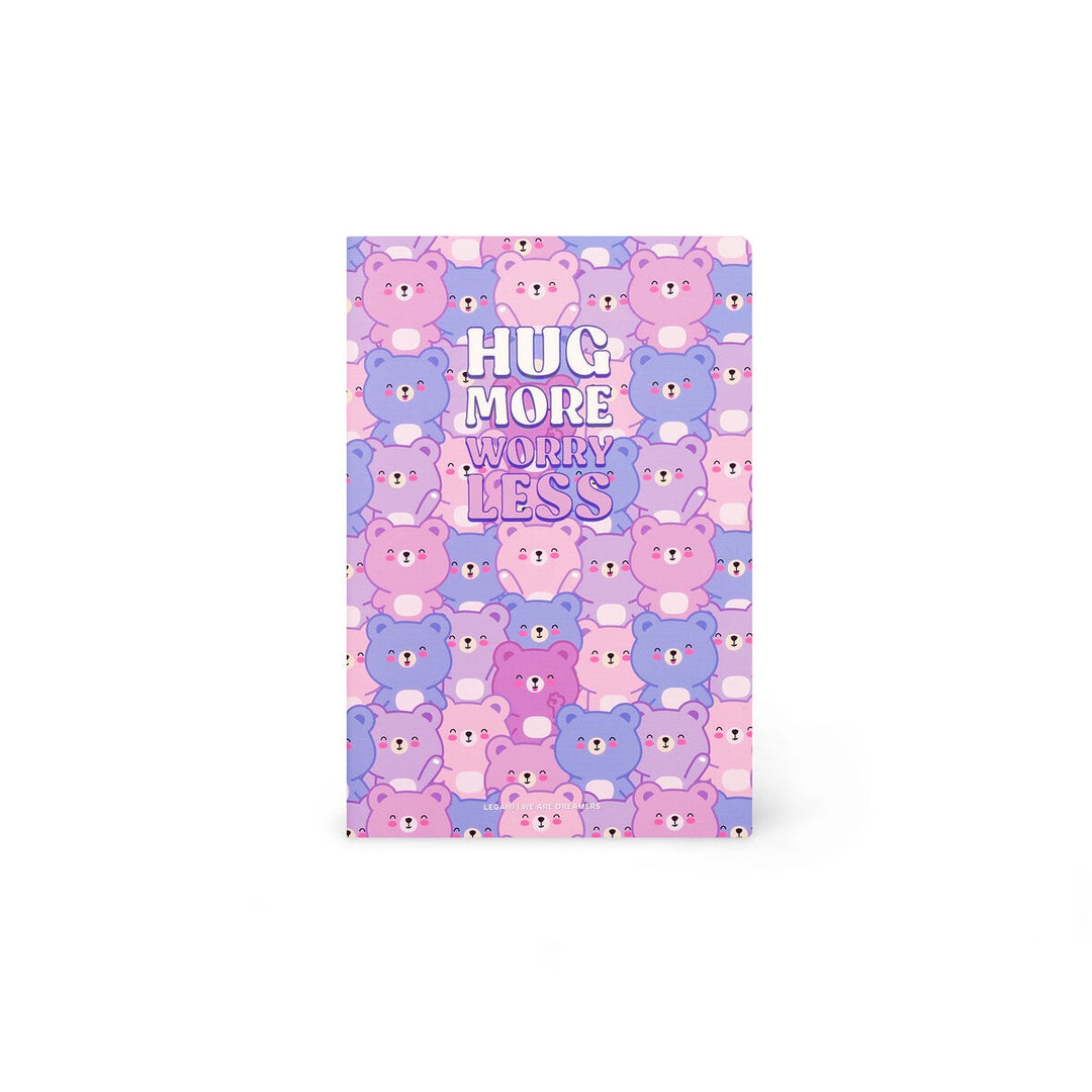 A5 Lined Notebook with Illustrated Hard Cover - Teddy Bear