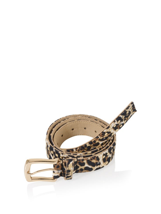ALEXANDRIA BELT studs leopard