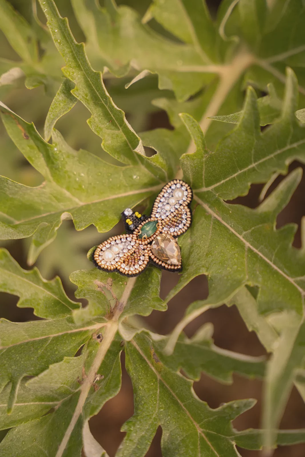 BROCHE BEE S - LIGHT BROWN
