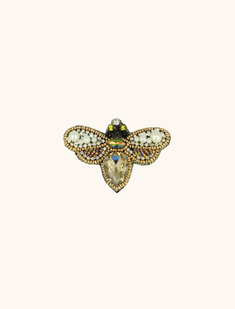BROCHE BEE S - LIGHT BROWN