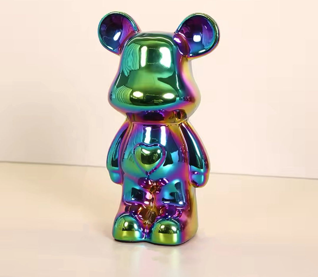 Ceramic bear 18cm colorful