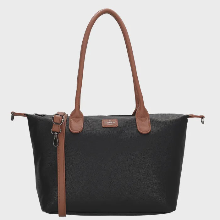 Charm london buckingham palace shopper Zwart / Cognac