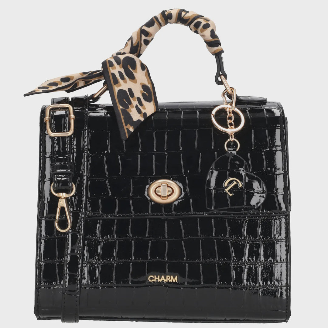 Charm london knightsbridge handtas zwart