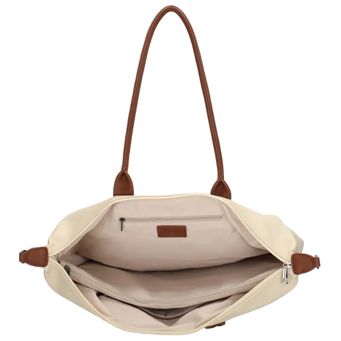 Charm London Buckingham Schoudertas 15,6 inch  043 Beige