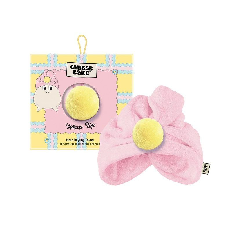 Cheesecake 1Pc Hair Drying Towel Pompom - Pink