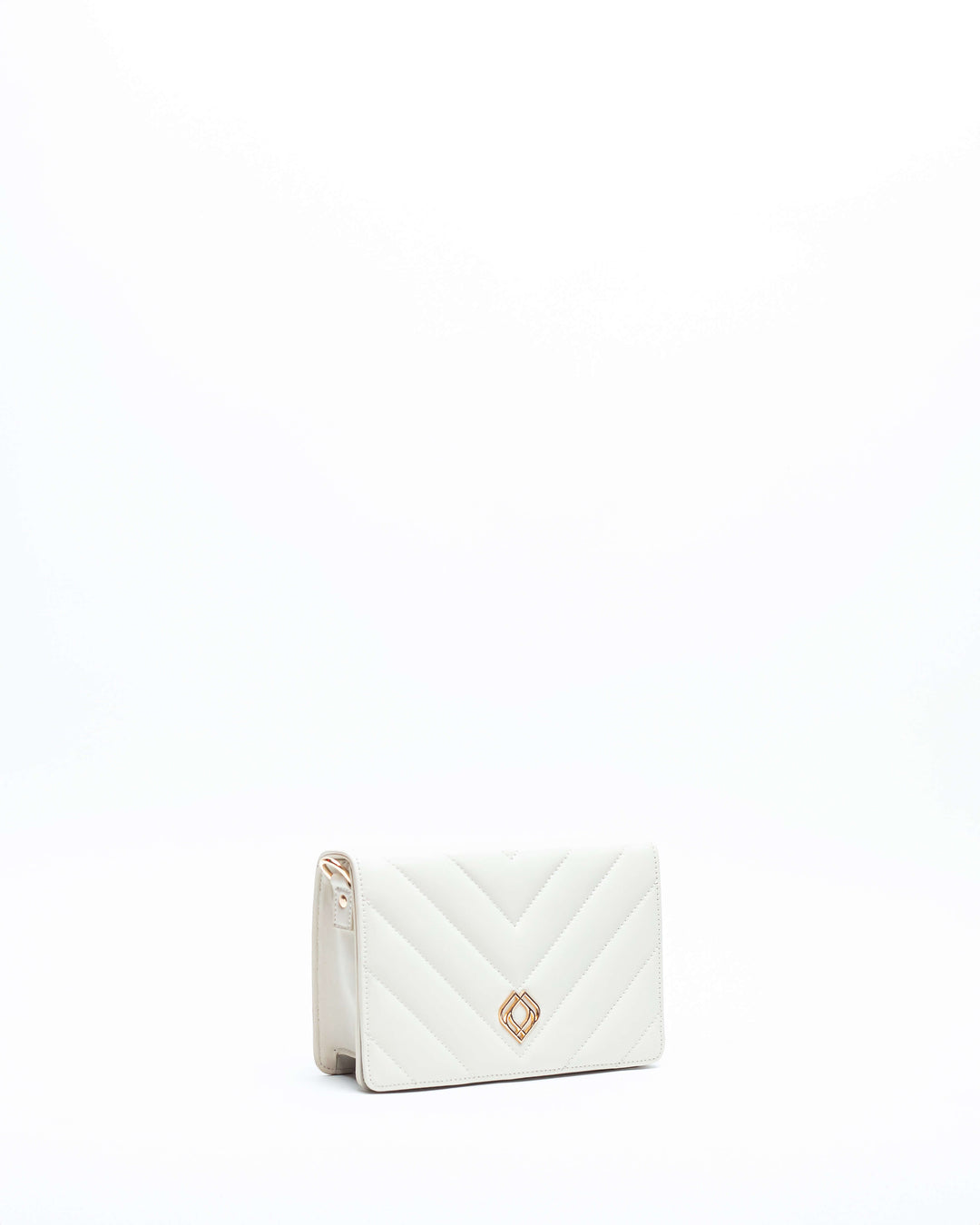 Clutch Diva Apple Leather Off White