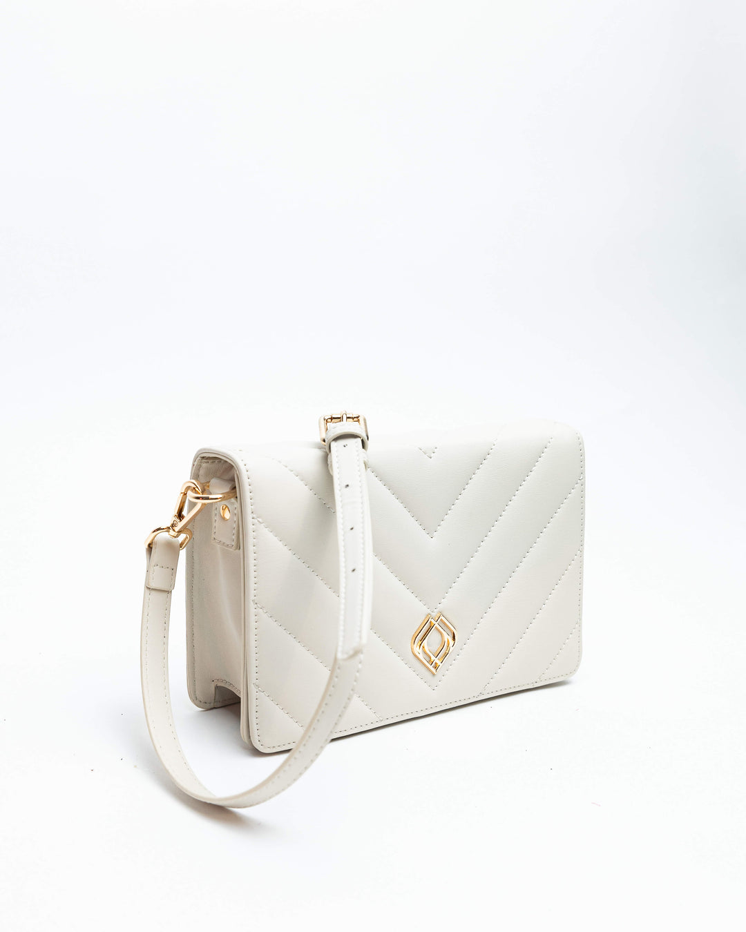 Clutch Diva Apple Leather Off White