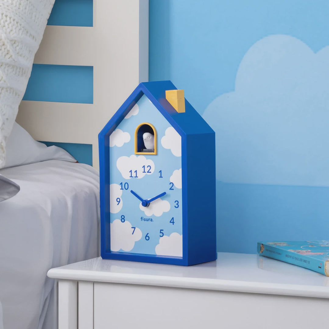Cuckoo alarm clock house clouds