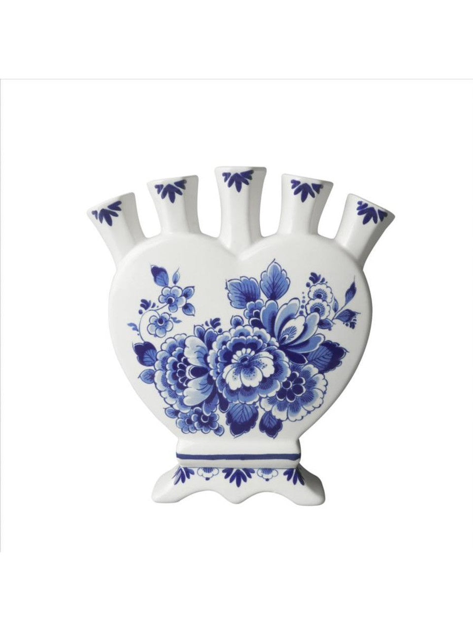 Tulpenvaas - Hartvormig - Landschap en Bloemen - 18 cm