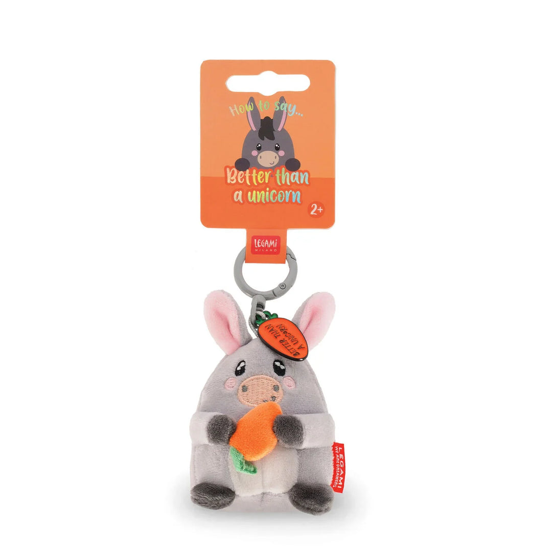 Donkey Plush Key Ring - Tiny Super Soft!