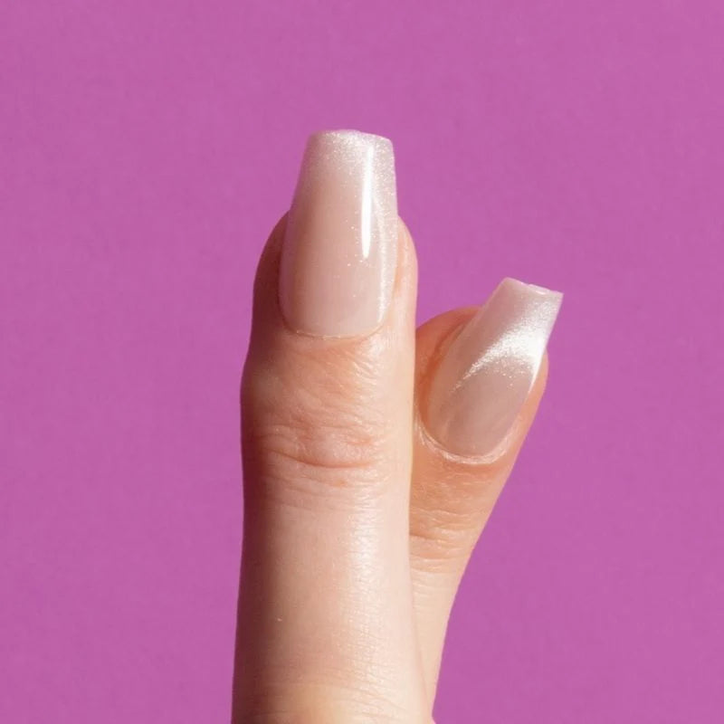 Freaky Nails Heartbreaker Glitter Goals Nude Shimmer Square Press On Nagels