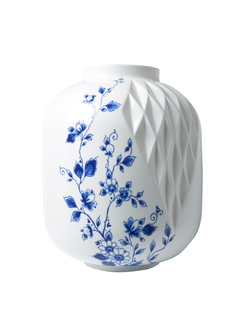 Blauw Vouw Vaas 25 cm