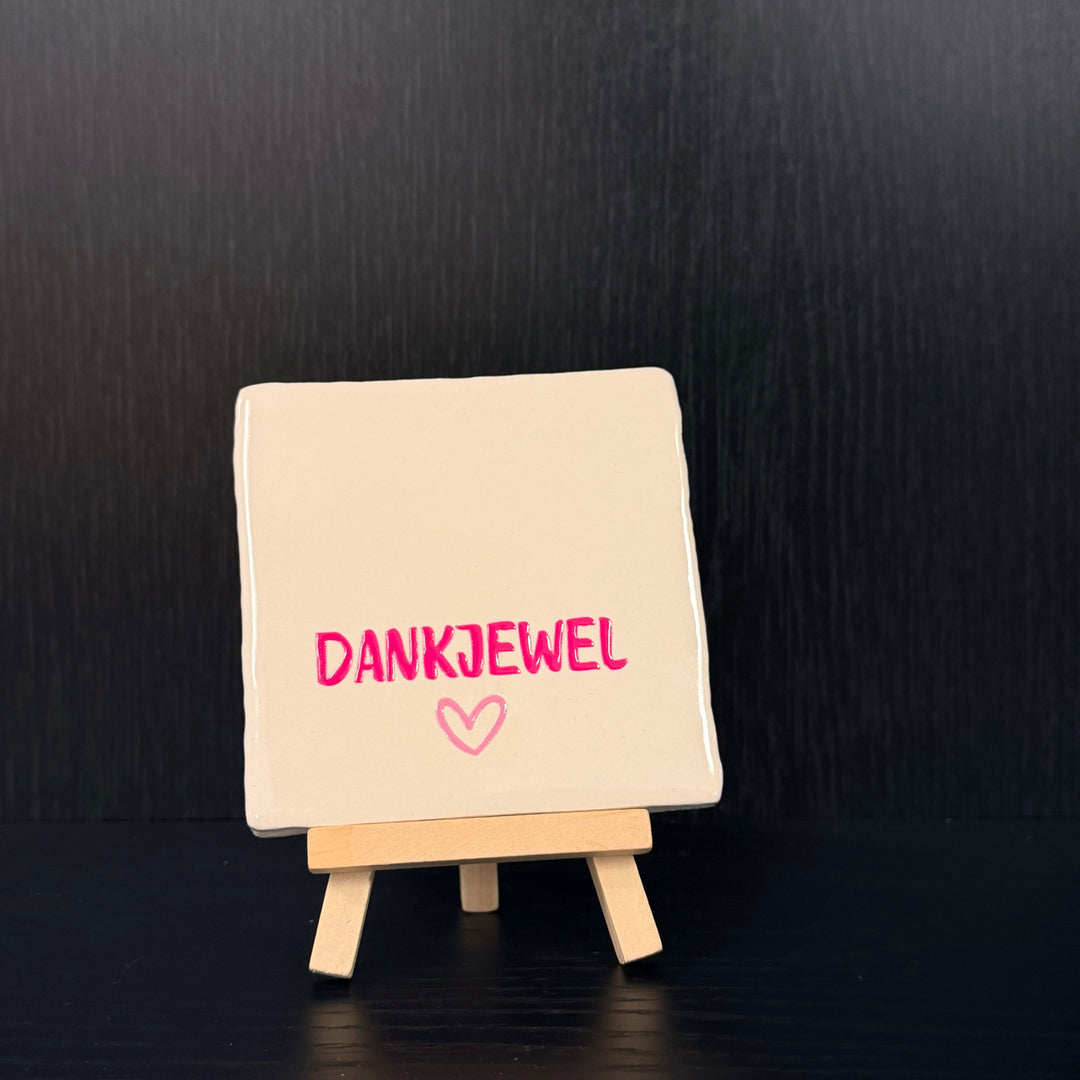 Tegeltje met houder 1