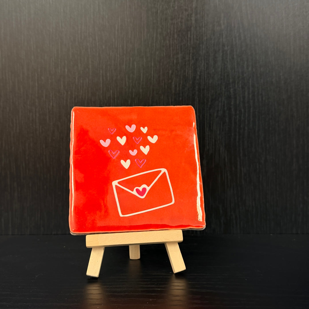 Tegeltje met houder 2