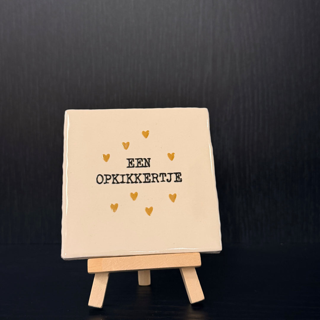 Tegeltje met houder 14