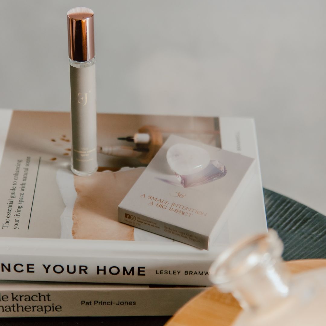 Intention  cards with setting spray and crystal