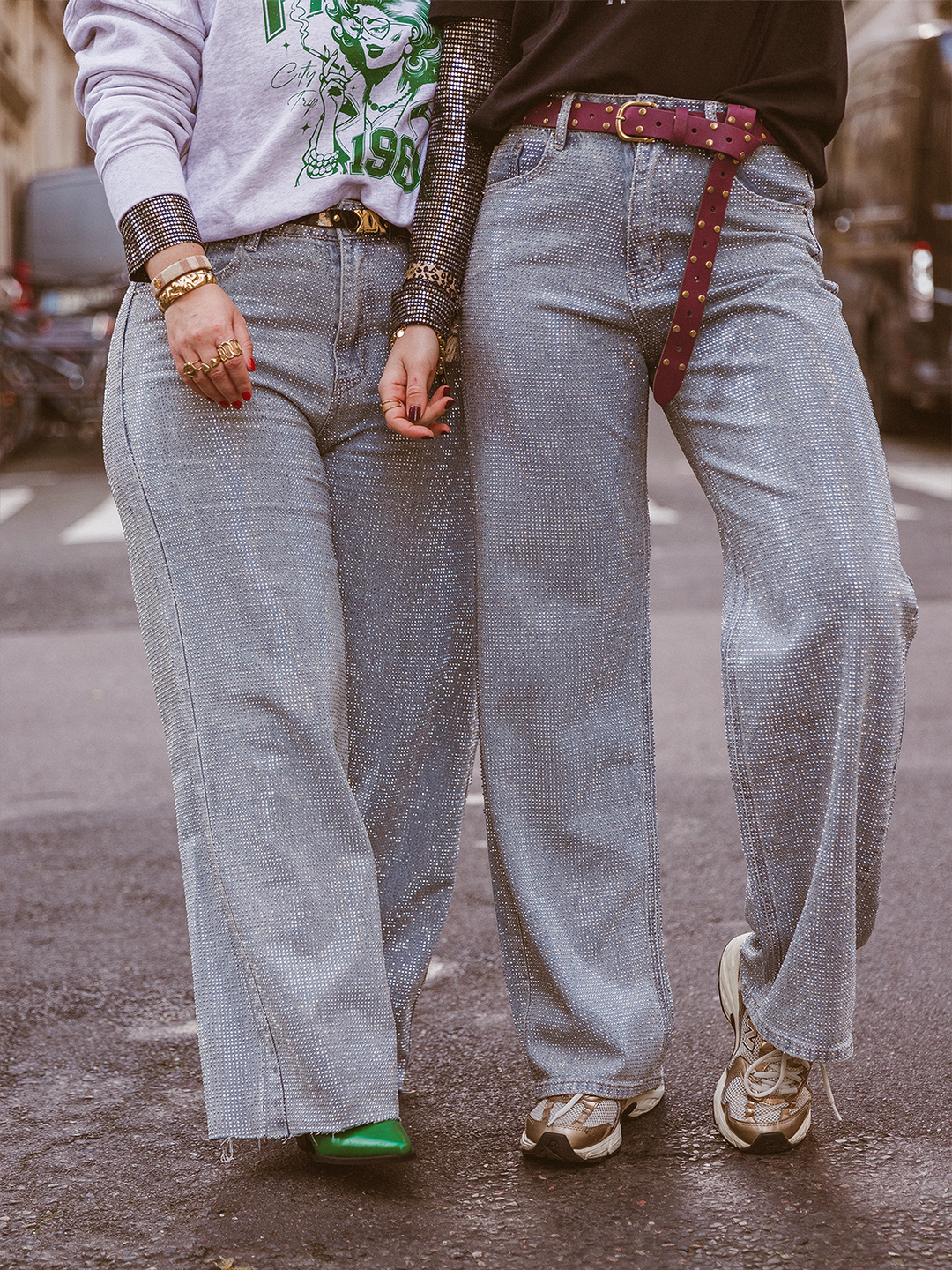 Jeans Wide leg Sparkle - Light Blue