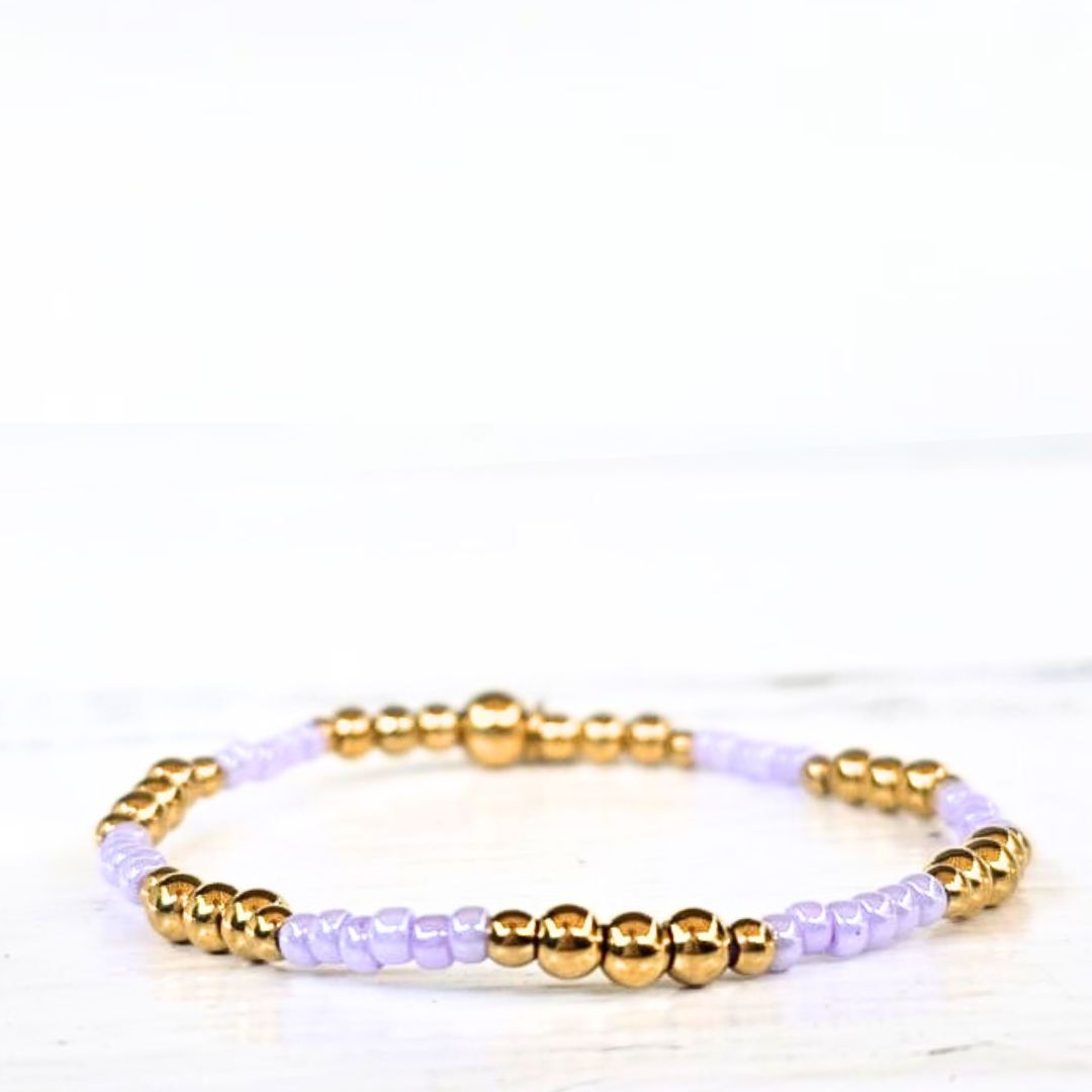 Kralenarmband Balance lila