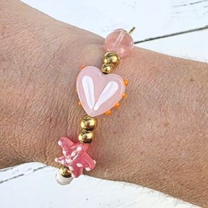 Kralenarmband Label Six strawberry