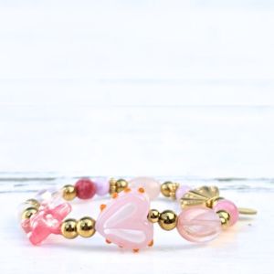 Kralenarmband Label Six strawberry