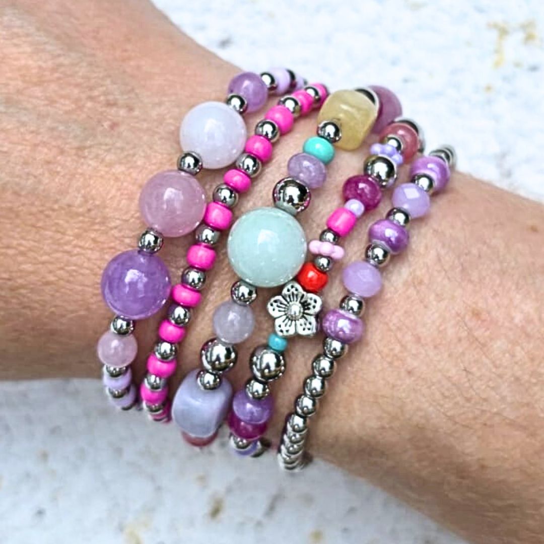 Kralenarmband S-line flowerfull