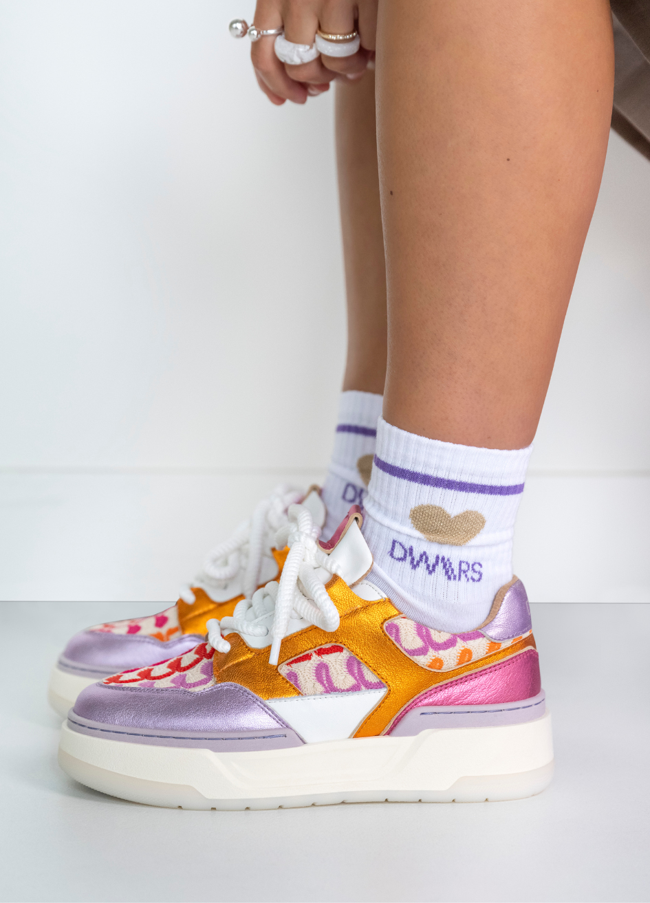 LYLA SOCKS glitter white / gold