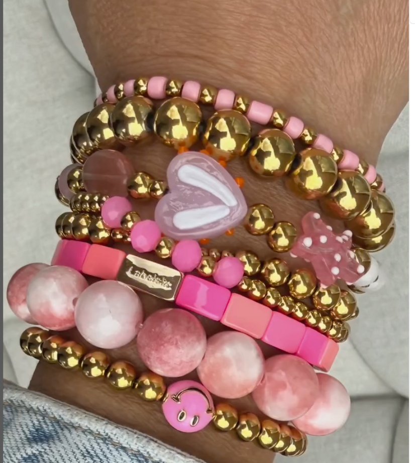 Kralenarmband Label Six strawberry