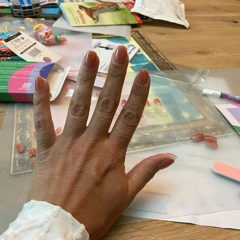 Freaky Nails Spice Up Nude Warm Nude Square Press On Nagels