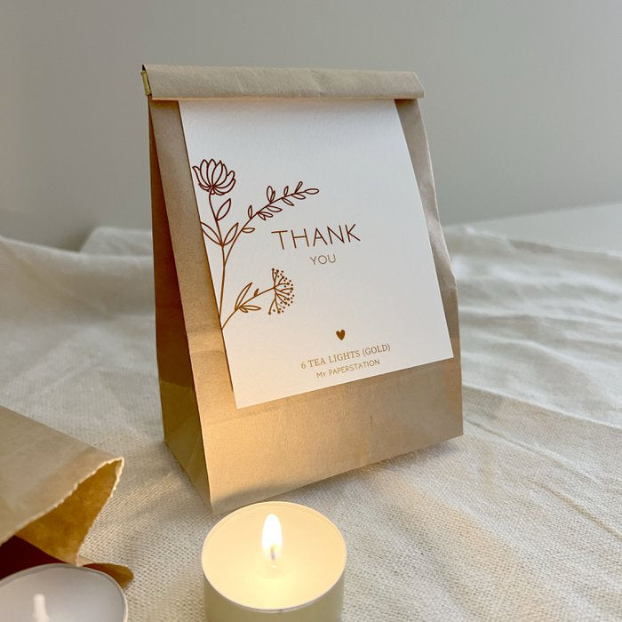 Tealights 'Thank you'