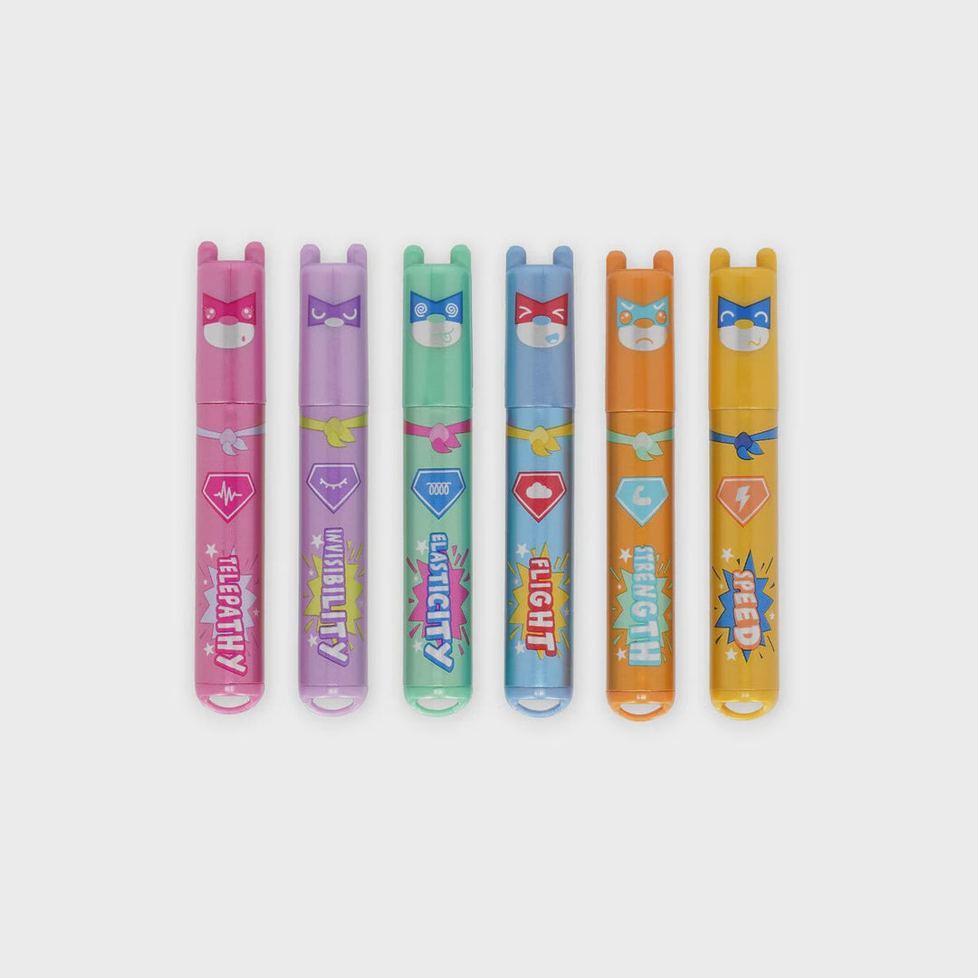 Teddy's Superpower - Set of 6 Mini Highlighters