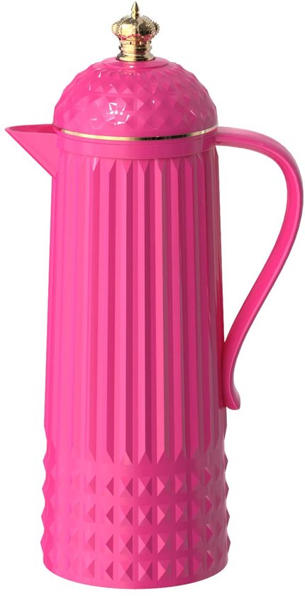 Present Time Thermoskan Crown - Helderroze - Ø12cm