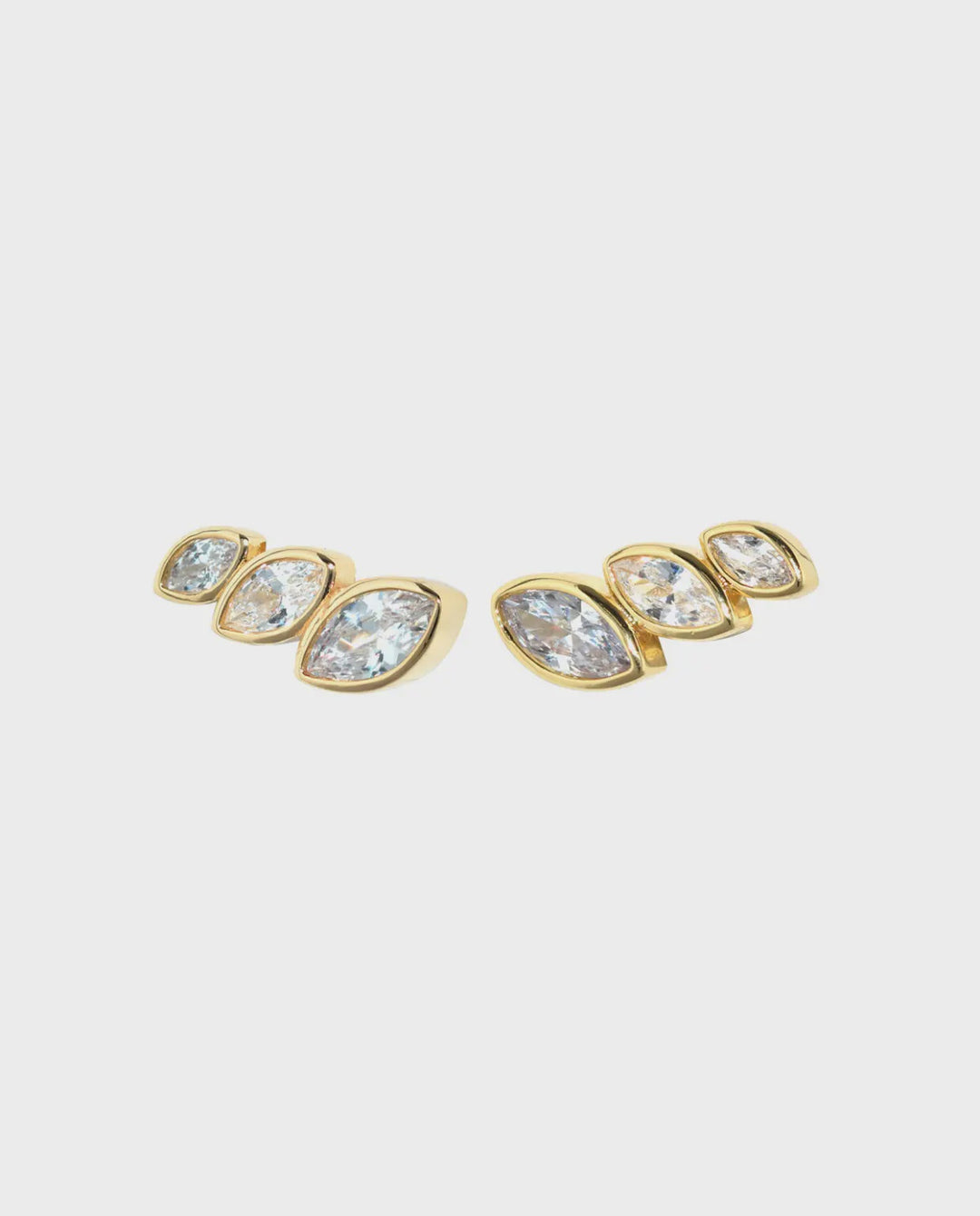 Triple Marquise Oorbellen Goud