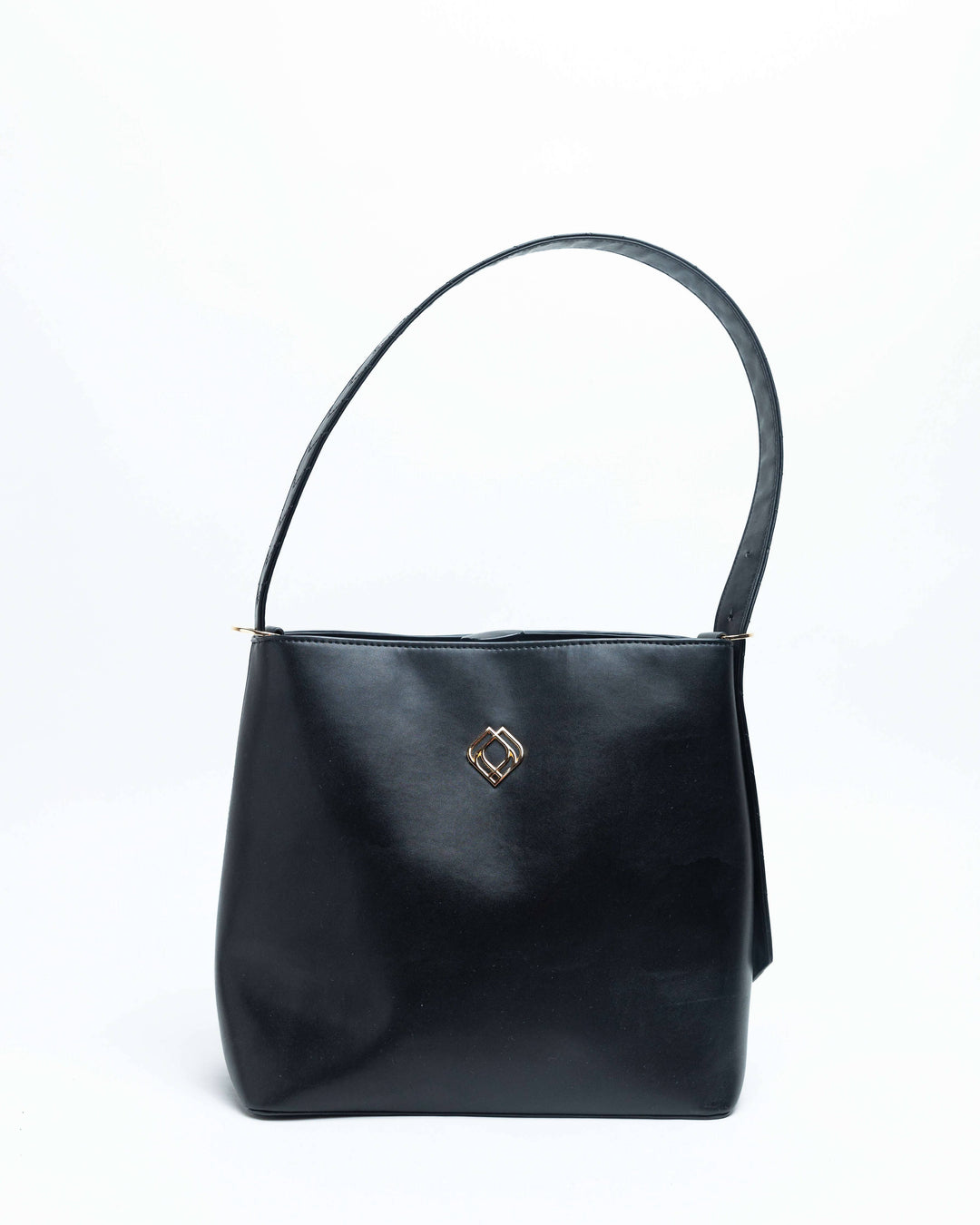 Bucketbag Nila Bamboo Leather Black