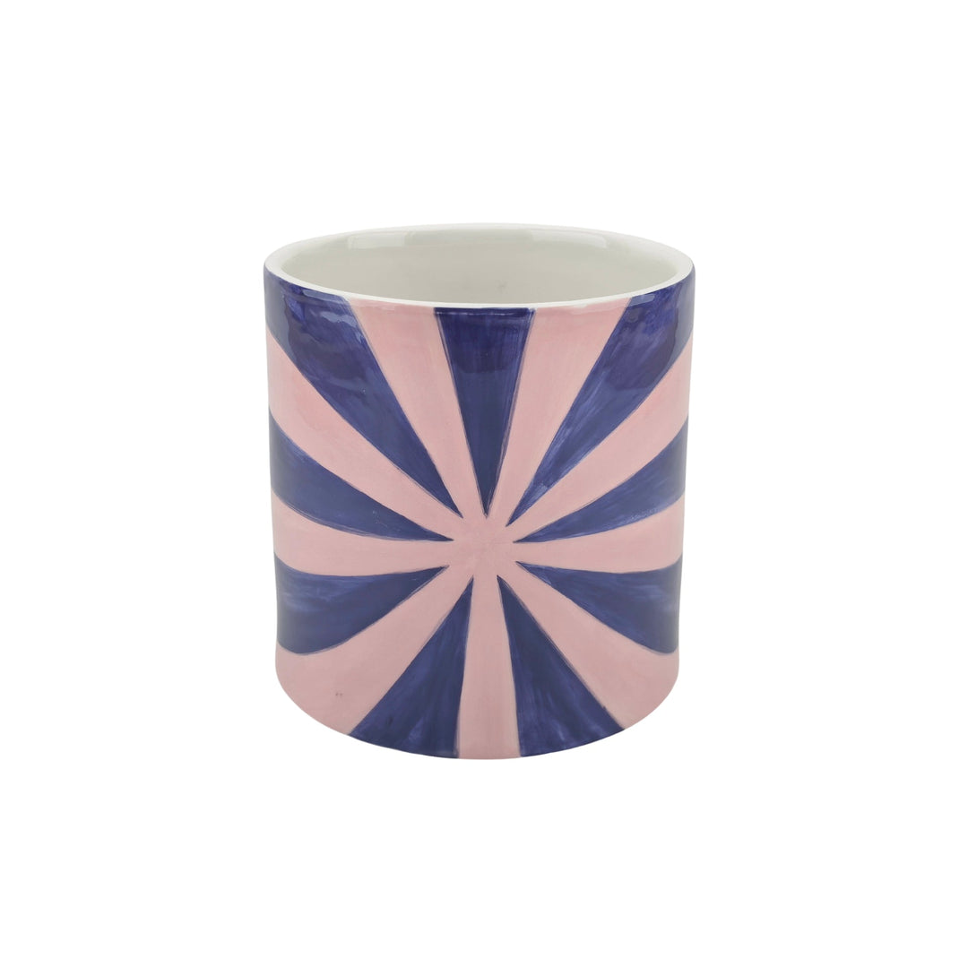 Deco Jar -Swirl- Dolomite - Pink/Violet - 11x11x14,5cm