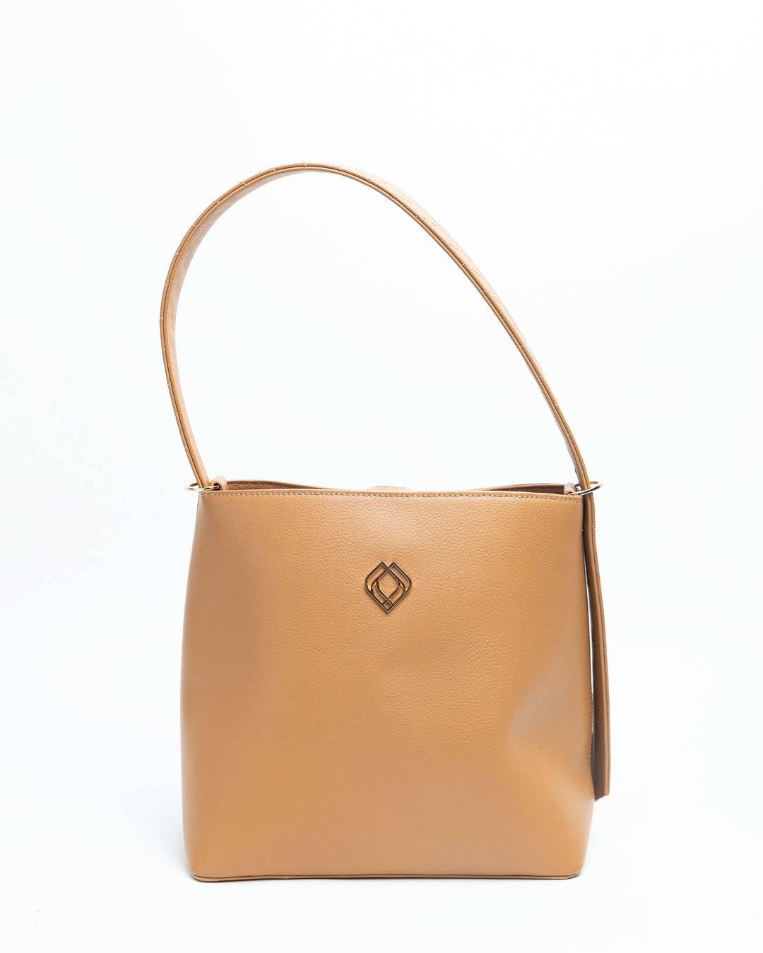 Bucketbag Nila Apple Leather Camel