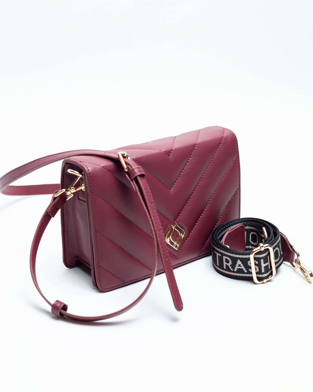 Clutch Diva Apple Leather Burgundy
