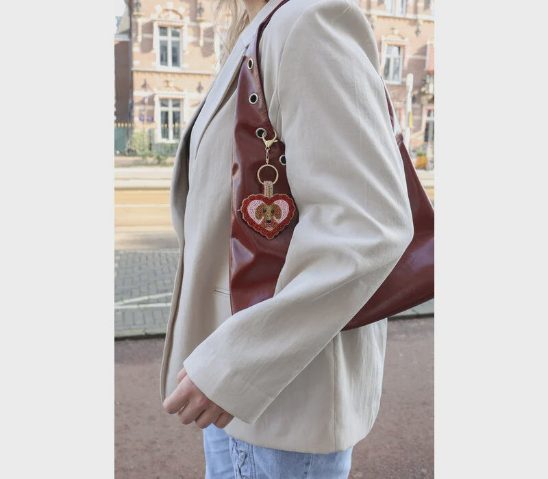 Sleutelhanger met Kraaltjes - Hart met Hond