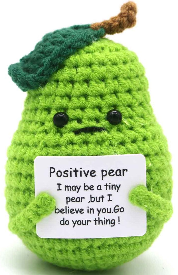 Knitted Positive Pear 8cm
