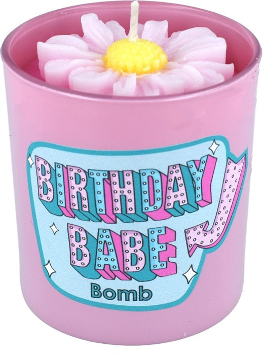 Birthday Babe Flower Candle