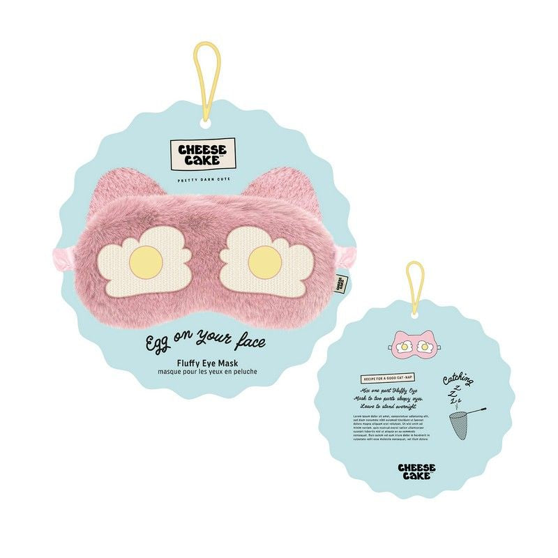 Cheesecake 1Pc Fuzzy Embroidered Eyemask - Pink