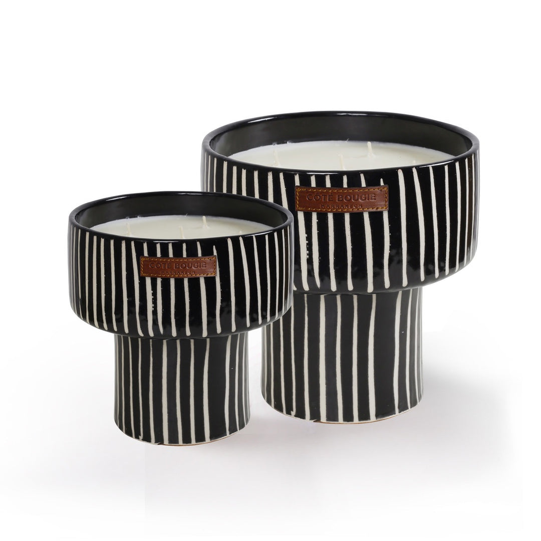 BOUGIE COUPE ZEBRE L MANDARINE