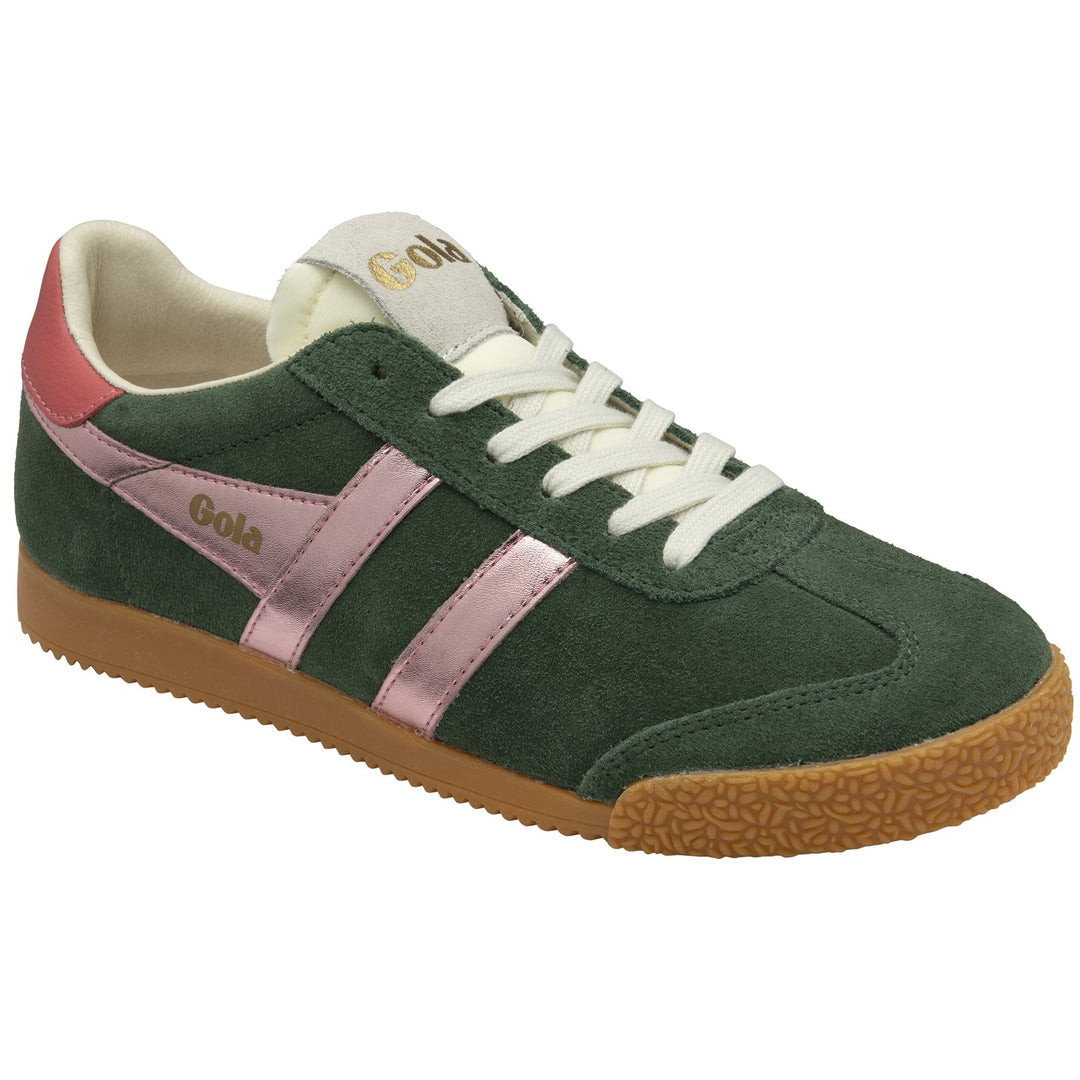 Gola Womens Elan Glitz Trainer Evergreen/Pink/Coral